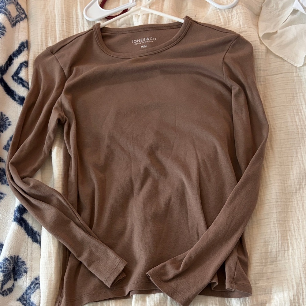 Jones & Co Brown Long Sleeve Top